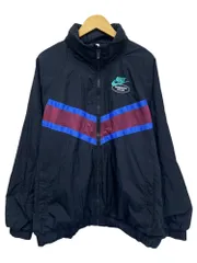 NIKE (ナイキ) ナイロンジャケット 裏地メッシュ ウインドブレイカー プリント 刺繍入り XL ブラック メンズ/045