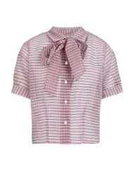 トムブラウン レディース トップス シャツ THOM BROWNE チェック柄シャツ Red レッドのサムネイル
