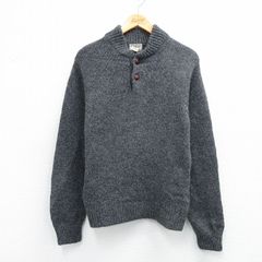 イタリア製✨Gran Sasso ショールカラーウールリブニット ブルー 50