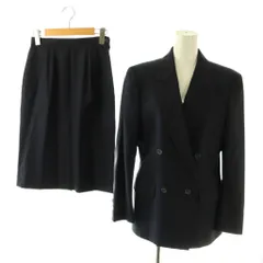 ジェイプレス J.PRESS スーツ セットアップ テーラードジャケット ダブル タイトスカート ひざ丈 11 紺 ネイビー BRGJIM1202 /AN84 ■ECD001