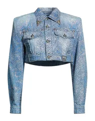 ヴェルサーチ レディース アウター VERSACE JEANS COUTURE デニムブルゾン Blue ブルーのサムネイル