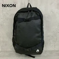 NIXON ニクソン ブラック リュック バックパック スミス スケートパック II デイパック バッグ ロゴ プレート 大容量 A4 PC 収納 通学 通勤 部活 スポーツ スケボー ストリート カジュアル ビジネス 黒 出張 旅行 トラベル ★ ■■