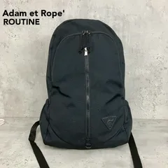 Adam et Rope' ROUTINE アダムエロペ ルーティン リュック バックパック デイパック ブラック 黒 センタージップ 三角パッチ カジュアル スタイリッシュ A4サイズ 収納 通勤 通学 旅行 トラベル タウンユース   ★ ■■のサムネイル