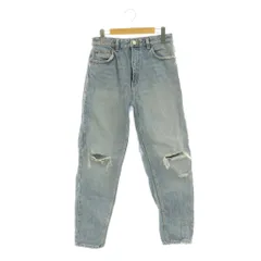 ザラ ZARA デニムパンツ ジーンズ ダメージ加工 テーパード USA6 ブルー /MY ■OS ■GY58