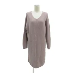 フレイアイディー FRAY I.D ニットワンピース ロング丈 長袖 F ピンク Vネック 無地 /SY18 ■ECA001