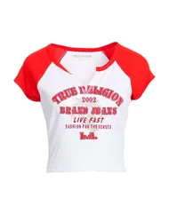 トゥルーレリジョン レディース トップス Tシャツ TRUE RELIGION Ｔシャツ White ホワイトのサムネイル