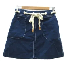 トミーヒルフィガー TOMMY HILFIGER フレアスカート ミニ丈 無地 6 紺 ネイビー /SY12 ■ECA001