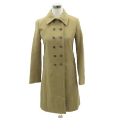 マカフィー MACPHEE トゥモローランド ステンカラーコート ロング丈 40 L ブラウン 無地 ダブルブレスト /SY24 ■ECA002