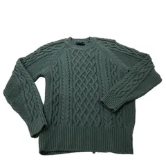 junhashimoto ジュンハシモト メンズ ニット ARAN CREWNECK KNIT 1092420001 グリーン トップス サイズ3 【中古】 22511K472のサムネイル