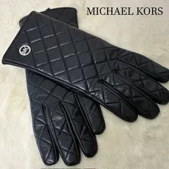マイケルコース　MICHAELKORS　TechGlove　キルティングレザー　シルバーサークルロゴ　グローブ　サイズ：S　手袋のサムネイル