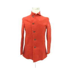 コムサイズム COMME CA ISM ステンカラーコート ミドル丈 M オレンジ /HO3 ■ECA001