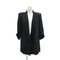 ザラ ZARA テーラードジャケット 上着 ミドル丈 前開き XS 黒 ブラック /HO22 ■ECA001