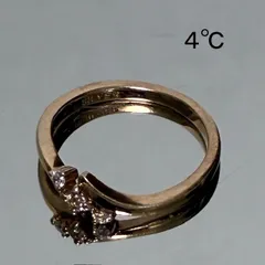 canal 4℃ カナルヨンドシー ピンキーリング 3号 シルバー ピンクゴールドコーティング ストーン付