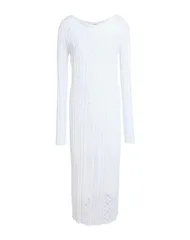ロベルトコリーナ レディース ドレス ミディ丈ワンピース ROBERTO COLLINA ひざ丈ワンピース White ホワイトのサムネイル