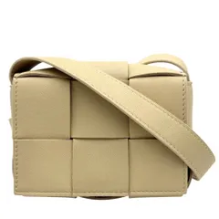 【在庫一掃】 ボッテガヴェネタ ショルダーバッグ レディース マキシイントレチャート カセット キャンディ ミニバッグ 肩掛け 斜め掛け 鞄 かばん BOTTEGAVENETA 666688 レザー ベージュ ゴールド金具 美品【中古品】