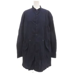 アーバンリサーチ URBAN RESEARCH 美品 モッズコート 38 薄手 スタンドカラー スナップボタン ドローストリング 紺 ネイビー /KB ■ECA001