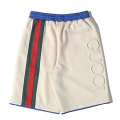 希少 GUCCI 上質 シルク 総柄 GGロゴ デザイン ショートパンツ 48 