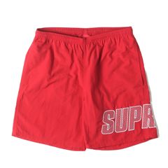 Supreme 水着 ショートパンツ レッド ホワイト M - メルカリ