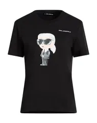 カール ラガーフェルド レディース トップス Tシャツ KARLAGERFELD Ｔシャツ Black ブラックのサムネイル