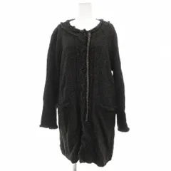 パドカレ pas de calais 美品 ジャケット 麻 リネン 38 ノーカラー フロントホック ビーズ スパンコール刺繍 グレー/KB ■ECA001のサムネイル
