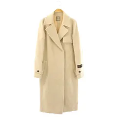 ナノ&コー nano&co チェスターコート ロング 38 アイボリー ダブルブレスト /RR ■ECB002