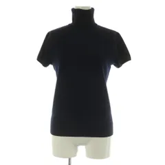 ラルフローレン RALPH LAUREN 半袖ニット タートルネック L ネイビー /MY ■OS ■ECE003