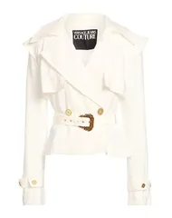 ヴェルサーチ レディース アウター ジャケットブルゾン VERSACE JEANS COUTURE ピーコート＆ダブルブレスト White ホワイトのサムネイル