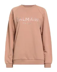 バルマン レディース トップスウェットシャツ BALMAIN スウェット Light Brown ブラウンのサムネイル