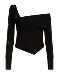 トゥルーレリジョン レディース ニット プルオーバー TRUE RELIGION プルオーバー Black ブラックのサムネイル