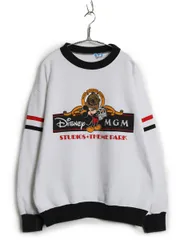 【お得なクーポン配布中!】 80s USA製 ミッキー プリント スウェット メンズ レディース XL / ヴィンテージ ディズニー オフィシャル キャラクター トレーナー 裏起毛