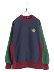 【お得なクーポン配布中!】 90s USA製 ハードロックカフェ 両面 刺繍 スウェット メンズ レディース L オールド トレーナー 裏起毛 企業物 リバース タイプ クレイジー