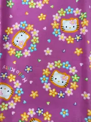 平成レトロ 花キティ ハローキティ 花柄 生地 布 はぎれ 約110×51cm レトロポップ サンリオ