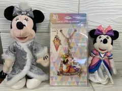 S2 ディズニー ミッキーバッグチャーム ミニーぬいぐるみ セット 長期保管品 現状品
