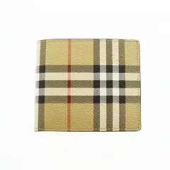 バーバリー BURBERRY チェック柄 二つ折り財布  ARCHIVE BEIGE 8084169 アーカイブ ベージュ ブランド古着ベクトル 中古☆AA★▲■250911