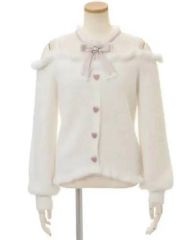 リズリサ アンゴラ ニット 薄ピンク オフショルダー 地雷系