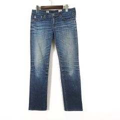 エージー AG デニムパンツ ジーンズ Cbarlotte ストレート レッグ ウォッシュ加工 ストレッチ 26 インディゴブルー USA製 国内正規品