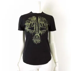 ディースクエアード DSQUARED2 Tシャツ カットソー ヴィンテージ加工 半袖 ロゴ プリント S 黒 ブラック