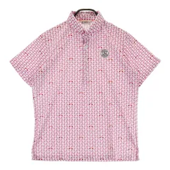 サイズ：M AND PER SE アンパスィ 2023年 半袖ポロシャツ 車総柄 ピンク系 [240101646741] ゴルフウェア メンズ ストスト