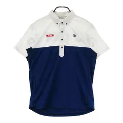 サイズ：M AND PER SE アンパスィ  半袖ポロシャツ ボタンダウン  ネイビー系 [240101646742] ゴルフウェア メンズ ストスト