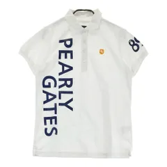 サイズ：2 PEARLY GATES パーリーゲイツ  半袖ポロシャツ ロゴ  ホワイト系 [240101647359] ゴルフウェア レディース ストスト
