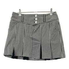 サイズ：M FILA GOLF フィラゴルフ  ストレッチ プリーツスカート チェック柄 ブラック系 [240101650429] ゴルフウェア レディース ストスト