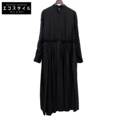 COMME des GARCONS Noir Kei Ninomiya コムデギャルソンノワールケイニノミヤ ベルト スリーブ ノーカラー ワンピース 黒 S 3E-O026 AD2019 S