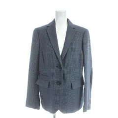 ブルックスブラザーズ BROOKS BROTHERS 346 テーラードジャケット 長袖 総裏地 シングル ウール 千鳥柄 青 ブルー 紺 ネイビー ■GY12 /MQのサムネイル