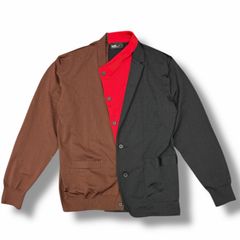 参考上代69300円 kolor 強撚天竺カーディガン ドッキングカーディガン カラー 21SCM-N08301 マルチカラー 3 (12818M)