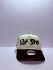 Newera オークランドアスレチックス リッキーヘンダーソン 9forty A-FRAME スナップバックキャップ ツートンカラー