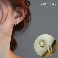 イヤリング 痛くない ジルコニア ノンホールピアス ピアス見え ゴールド クリップ シリコンカバー レディース E24-010