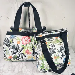 《2点セット》レスポートサック 美品 花柄 華やか柄 ショルダーバッグ ハンドバッグ  トート LeSportsac【A0541】