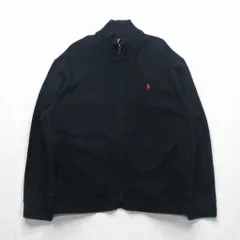 Polo by Ralph Lauren フルジップスウェット ジャケット XL ブラック スモールポニー刺繍 ビッグサイズ