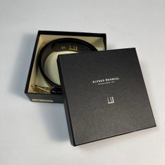 美品　ダンヒル　ベルト　レザー　ブラック　箱付き