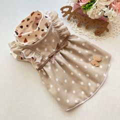 No.569 犬服ハンドメイド バックオープンワンピース - メルカリ